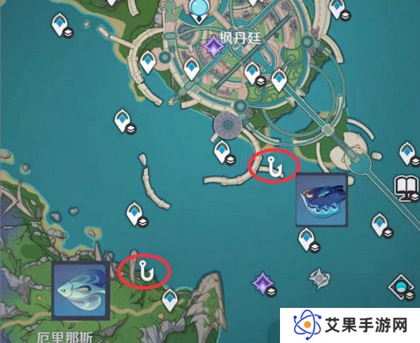 原神灰河渡手钓鱼地点分布图 灰河渡手精炼材料钓鱼点位攻略[多图]图片9