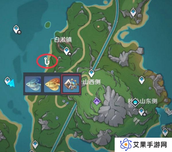 原神灰河渡手钓鱼地点分布图 灰河渡手精炼材料钓鱼点位攻略[多图]图片4