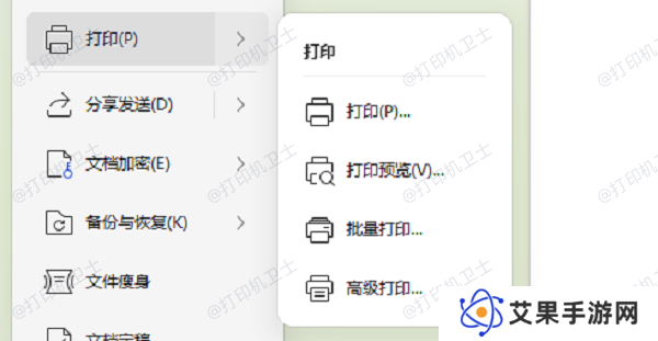预览打印文件